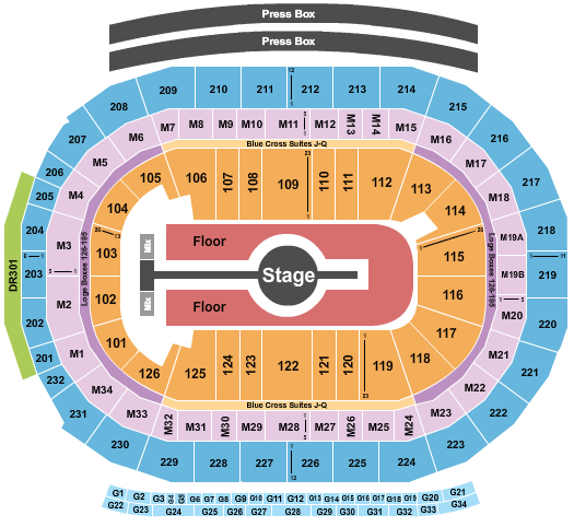 Little Caesars Arena Linkin Park Seating Chart